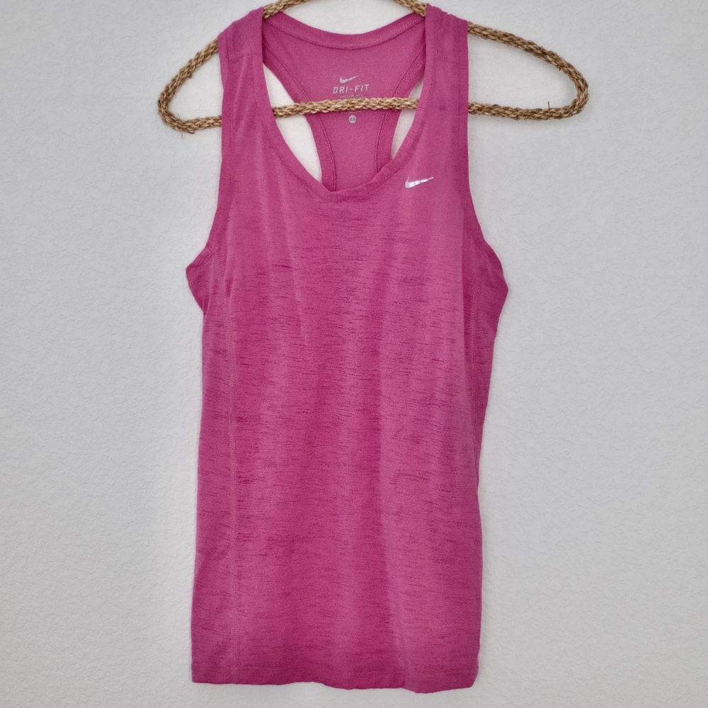 Nike Women's Dry Fit Sheer Light Weight Fuchsia Tank Top - XS